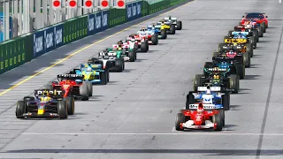 F1 2023 Cars vs F1 2004 Cars - Melbourne Australian GP