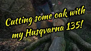 Cutting some oak with my Husqvarna 135!