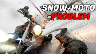 This is WHY you DON'T RIDE MOTORCYCLE in SNOW | EPIC & CRAZY MOTORCYCLE MOMENTS | Ep. 146