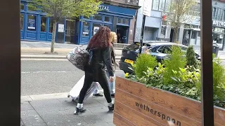 Unloading the Mazda at Sauchiehall Street Glasgow Scotland UK