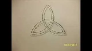 drawing triquetra real easy step by step in 1 minute