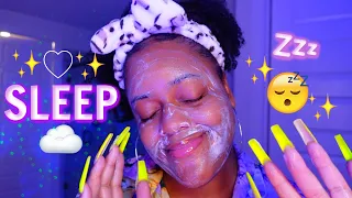 ASMR- Let's Get Ready For Bed...😴💜✨(WHISPERS, SKINCARE, TINGLY SOUNDS..etc ♡🛌🏽💤✨)