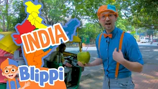 Blippi Travels To India! | Explore the World with Blippi | Educational Videos For Kids