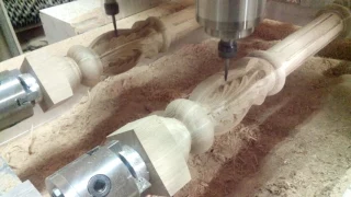 DIY///CNC Фрезеровка уже проточенных балясин