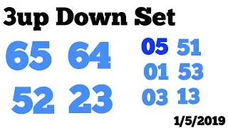 Thai Lottery 3up Down Set 1/5/2019