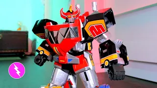 Power Rangers Megazord Vs Dragonzord (Stop Motion Toy Animation)