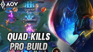 YORN GAMEPLAY | QUAD KILLS PRO BUILD - ARENA OF VALOR