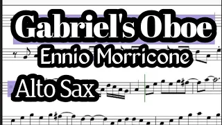 Gabriel's Oboe Alto Sax Sheet Music Backing Track Play Along Partitura