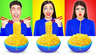 No Hands vs One Hand vs Two Hands Eating Challenge! Funny Food Situations by Multi DO