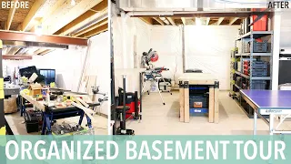 Basement Organization Ideas and Organized Basement Tour