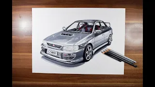 Drawing a Subaru Impreza!