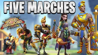 My 5 Open field Marches Perfect Killer combo | Rise of Kingdoms