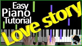 Love Story - Francis Lai - VERY EASY piano tutorial