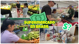 Cuánto vale la comida en Brasil . Nuestra primera compra para la casa. Supermercado Antonelli