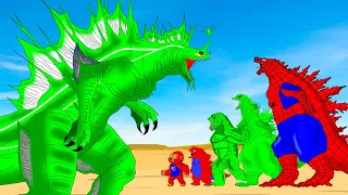 Rescue SPIDER GODZILLA & KONG Vs ABYSSAL GODZILLA RADIATION : Who Will Win?| Godzilla Cartoon