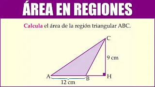 ÁREAS | Calcula el área de la región triangular ABC