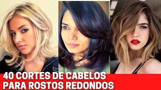 CORTES de Cabelos ROSTO REDONDO | 40 modelos escolha o seu #cabelocurtofeminino