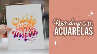 Lettering y Blending con Acuarelas GenCrafts