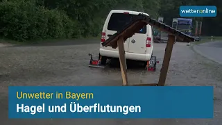 Hagel und Starkregen sorgen für Überflutungen