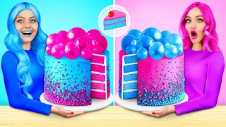 Tantangan Makanan Pink vs Biru | Hanya Makan Satu Warna Makanan oleh Mega Game