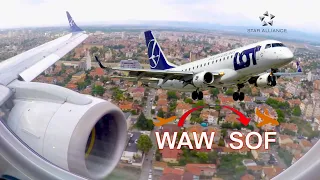 ✈️ LOT Polish Airways: Full Flight in the EMB 195 - Warsaw to SOFIA! 🇧🇬✈️✨