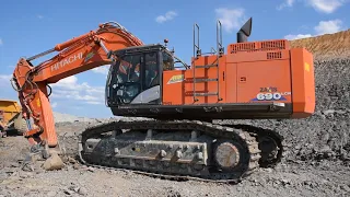 💪 High productivity - Hitachi ZX690 loading Volvo A30G - Part 3