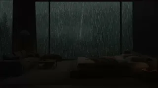 Sleep Aid: Rain Sounds on Bedroom Window for Peaceful Rest | Rain Sounds Black Screen at Night