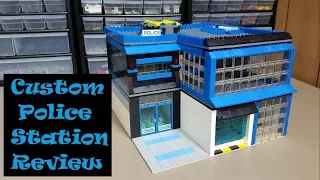 LEGO Custom Police Station - MOC Review & Speed Build