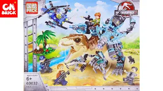 LEGO TREX DINOSAURS JURASSIC MECH ROBOT WITH  AMAZING ROCKET PRCK69032 Unofficial LEGO  SPEED BUILD