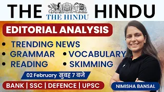 The Hindu Editorial | 02 February 2023 | Vocab, Error Detection, Reading, Skimming | Nimisha Bansal