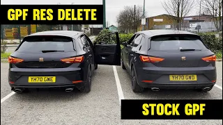 Seat Cupra 290 GPF (VAGSport Res Delete) **Comparison to stock**