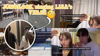 JUNGKOOK and LISA DATING?! 😍 (Jungkook singing Lisa’s song!) #liskook