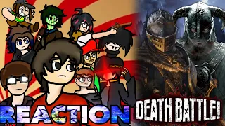 Chosen Undead (Dark Souls) vs Dragonborn (Skyrim) DEATH BATTLE Reaction with friends.