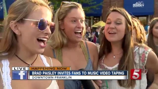 Fans Attend Taping Of Brad Paisley Music Video