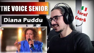 THE VOICE SENIOR Diana Puddu "Ti sento"// REACTION & ANALYSIS by Italian Vocal Coach