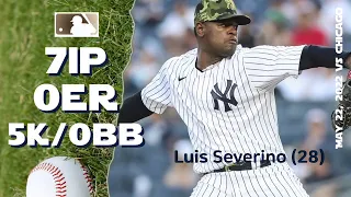 Luis Severino | May 22, 2022 | MLB highlights