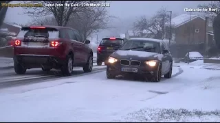 Sheffield 'Beast From the East' SNOW Disrupting Road Travel - 17th March 2018