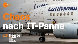 Flughafen Frankfurt: Bahn-Arbeiten legen Lufthansa lahm | Luftfahrtexperte bei ZDFheute live