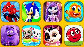 SpiderMan,Count Master 3D,Sonic Dash,Subway Surf,Stealth Master,Grimace Runner,Race Master,Run Race
