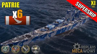 SUPERSHIP Patrie 6 Kills & 240k Damage | World of Warships Gameplay