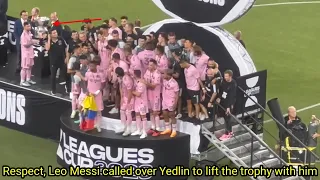 Messi called over Yedlin to lift the trophy with him- the team’s original captain before he signed