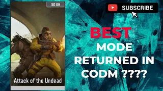 The Best Mode Has Returned ? 🤔 | COD Mobile Attack Of The Undead Gameplay #2 |