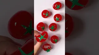 방울토마토🍅 말랑이 만들기 - DIY Cherry Tomato🍅Squishy with nano tape