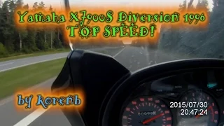 Yamaha XJ900 Diversion 1996 acceleration and top speed (разгон и максимальная скорость)