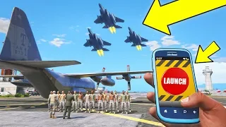 I called an AIRSTRIKE on the Military Base!! (GTA 5 Mods Gameplay)