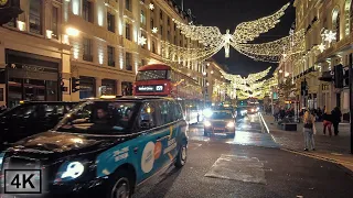 London Christmas Lights 2021🎄 Piccadilly, Fortnum & Mason's Night Walk & Shopping [4K, 3D Sound]