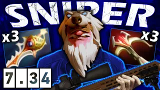 7.34 Sniper 51 Kills One-Shot Every Hero With 3 Divines By Goodwin | Dota 2 Gameplay