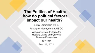 The politics of health: how do political factors influence our health?