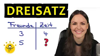 Antiproportionale Zuordnung DREISATZ – Beispiel Textaufgaben einfach erklärt