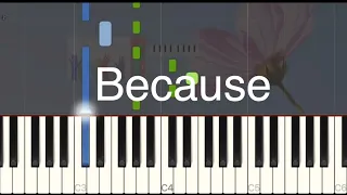 The beatles - Because - Hard piano tutorial